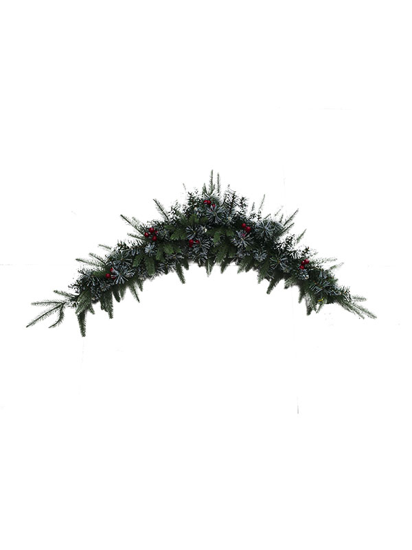 Ghirlanda natalizia dalla forma speciale con bacche rosse-PE PVC SW