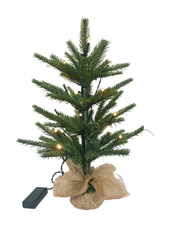 Piede in tessuto di lino per albero di Natale piccolo serie PE-40CM