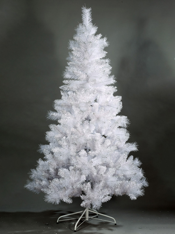 Albero di Natale bianco misto con aghi di pino e PVC da 180 cm